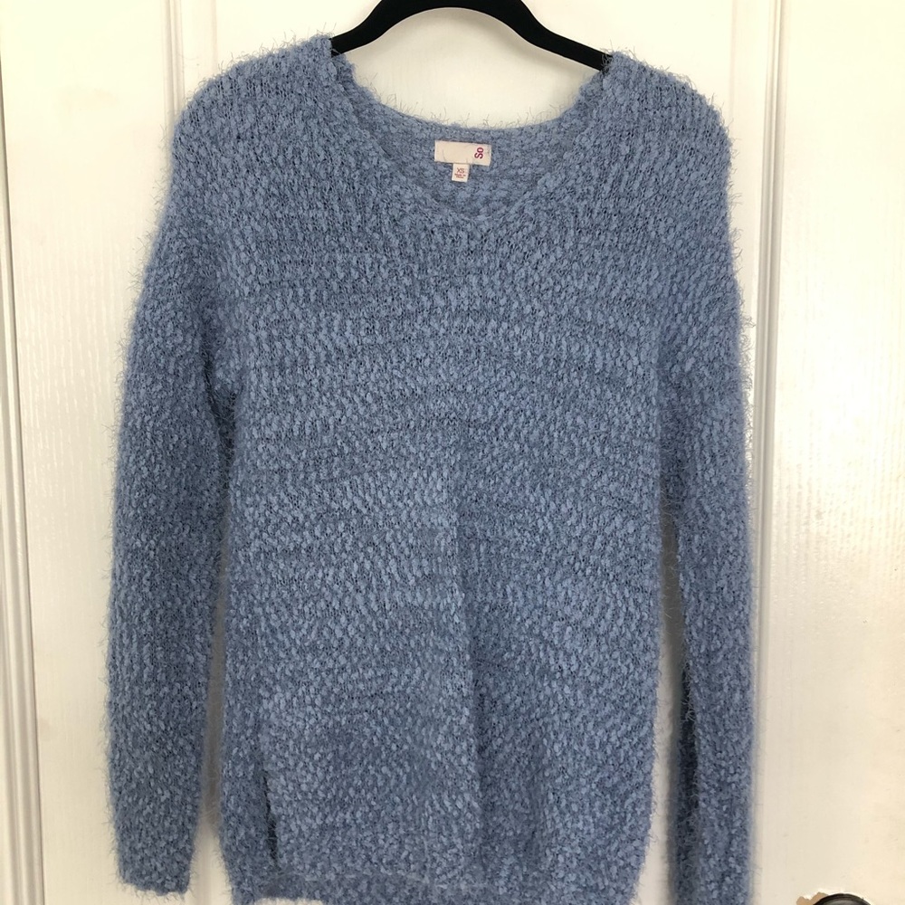 Soft blue sweater!
